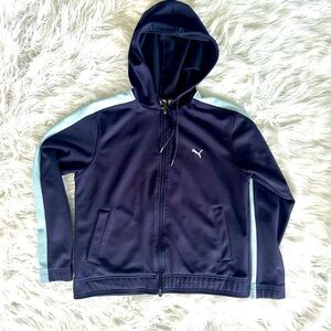 🔥Puma Vintage hoodie Size Large Blue